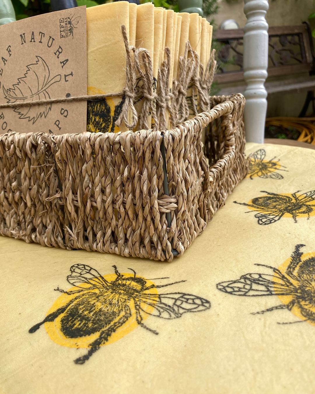 Beeswax Bread Pouch/ Large .