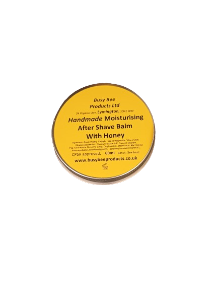 Aftershave balm with honey.
Mens handmade bees wax aftershave balm with honey in a recycable metal tin. Sustainable.