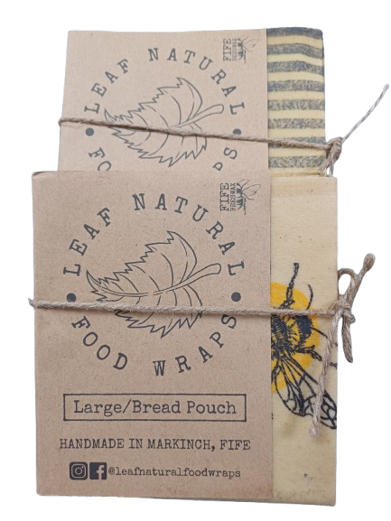 Beeswax Bread Pouch/ Large .