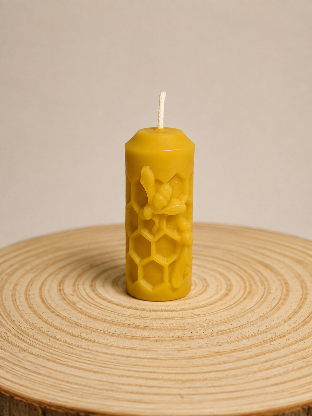 Small Honeycomb Pillar Candle