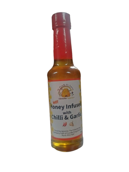 Cloverlea Apiaries Garlic and Chilies Hot Honey